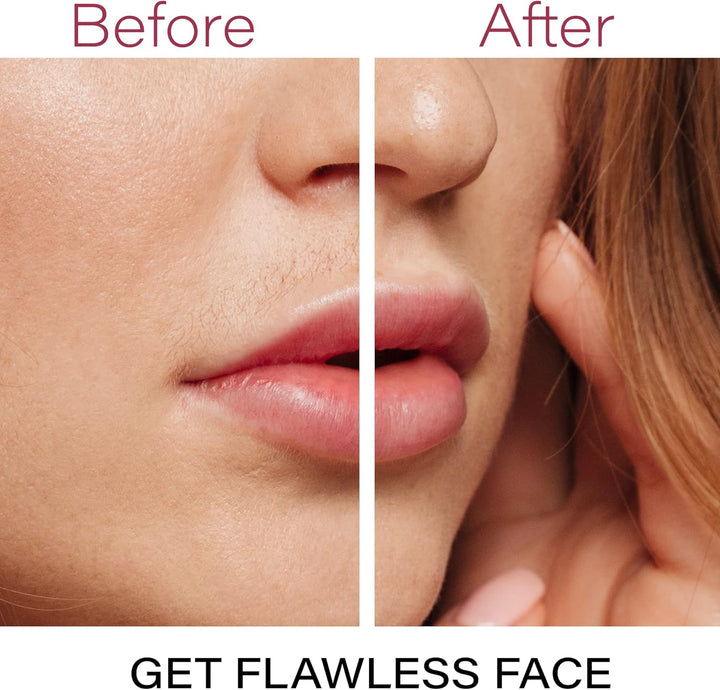 Portable women's facial hair trimmer, providing a gentle and effective way to achieve smooth skin.