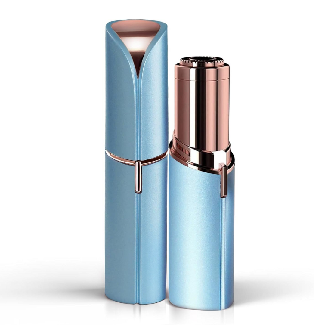 Women's portable shaver for facial hair, ensuring smooth skin and precise eyebrow shaping.