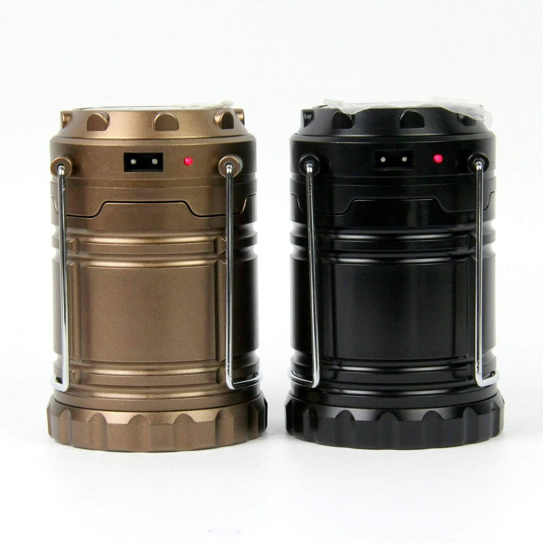 Bright LED camping lantern, expanded to illuminate a tent, a must-have for outdoor adventures.
