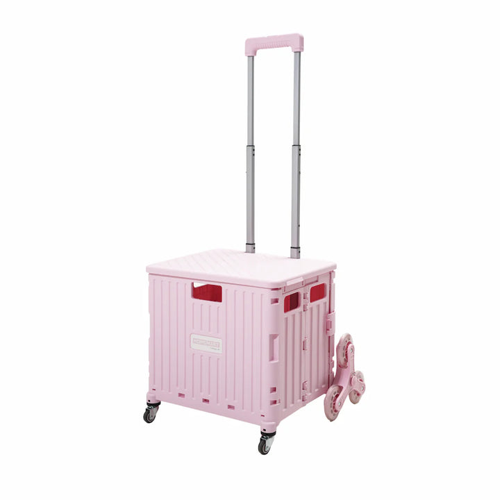 Collapsible storage box, a rolling crate with swivel wheels for fast, easy access & movement