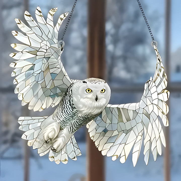 Beautiful hummingbird suncatcher for windows. Stained glass style bird art, garden ornament & home accent.