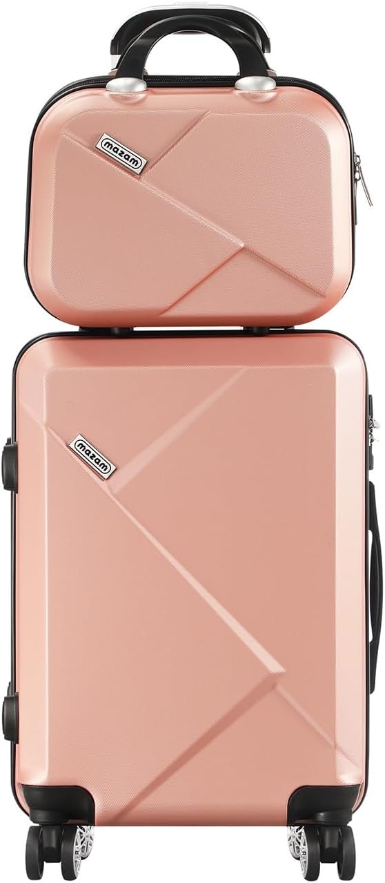 JetTrek old rose compact carry-on luggage set with spinner wheels for light, stylish travel.