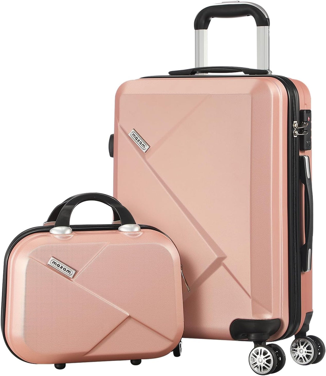 JetTrek compact 2-piece carry-on luggage set: trolley bag, suitcase, & effortless spinner wheels.