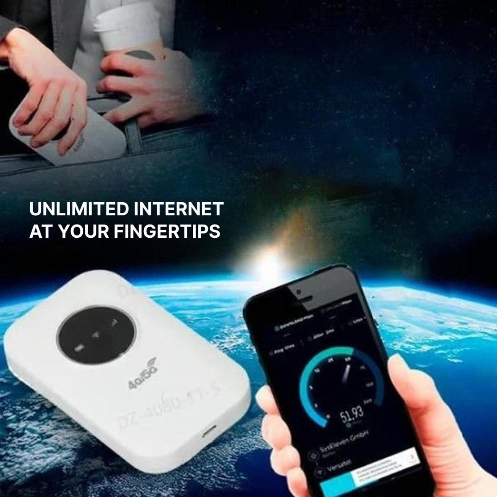 Compact 4G/5G WiFi hotspot router, perfect for portable internet & travel, ensuring reliable wireless connectivity.