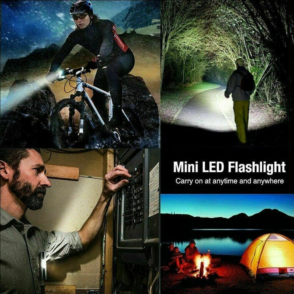 Compact tactical flashlight, 900lm, USB rechargeable for portable light needs