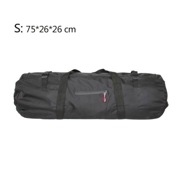 Waterproof tent storage bag for camping gear, with adjustable straps, ideal for outdoor travel