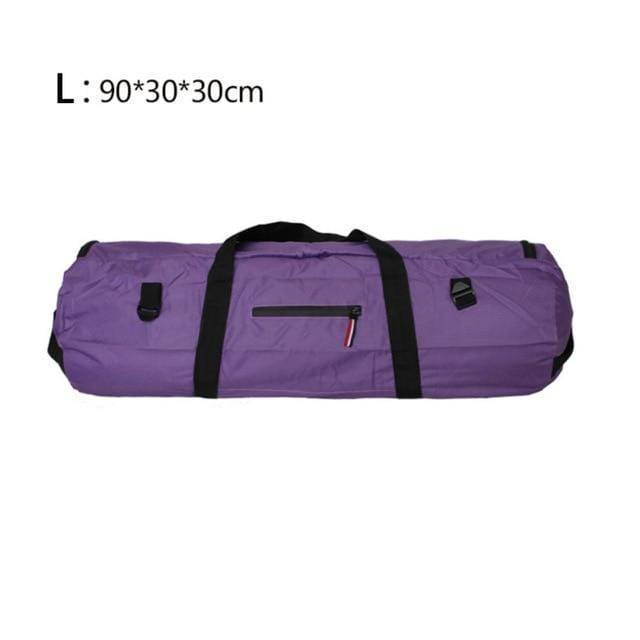 Compact tent storage bag, shown folded for portability, waterproof outdoor camping gear solution