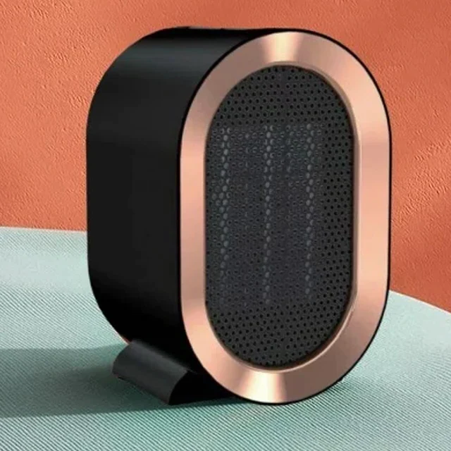 Compact energy-efficient portable electric space heater for home use, low power saving.
