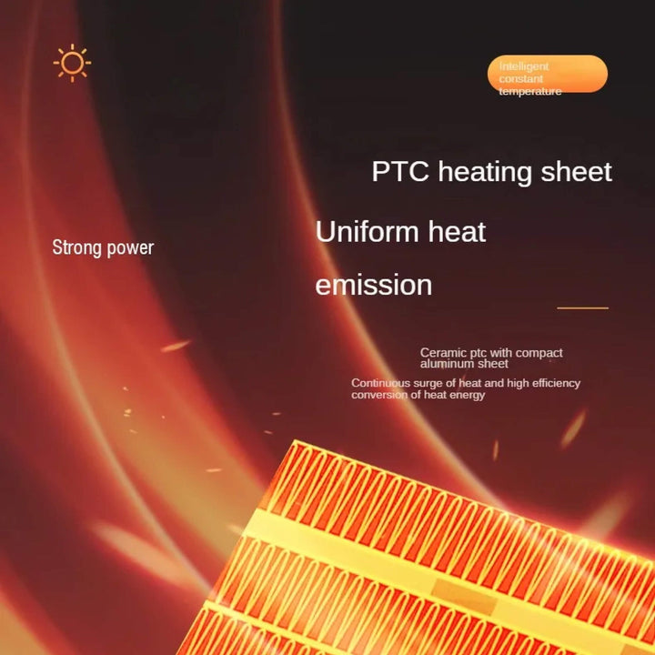 Mini electric space heater, highly portable & energy-efficient for targeted warmth in any room.