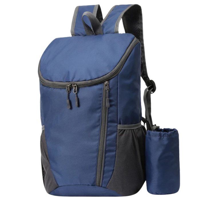 Compact everyday bag showcasing its spacious main compartment and secure zippers