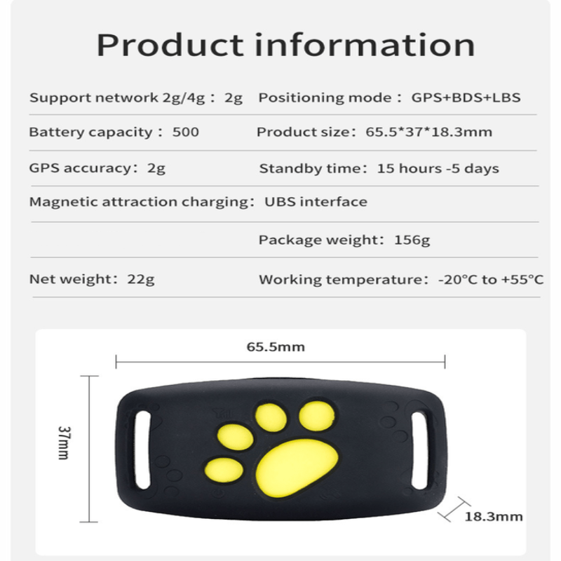 Durable pet GPS tracker, designed for feline safety & real-time monitoring without any subscription fees.