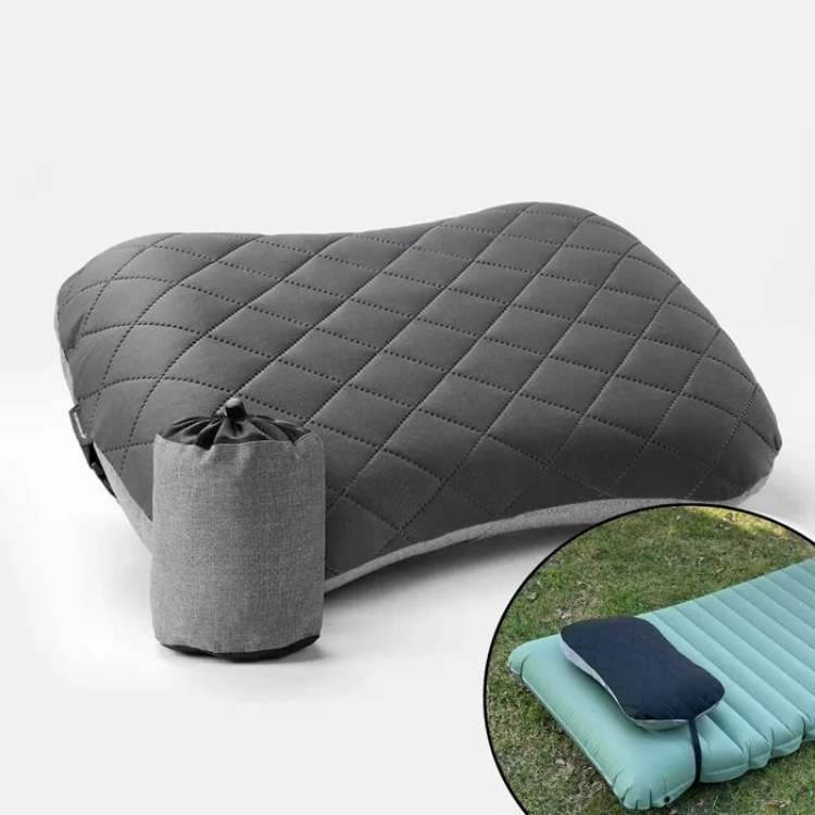 Lightweight portable inflatable camping pillow, ideal travel accessory for hikers & campers