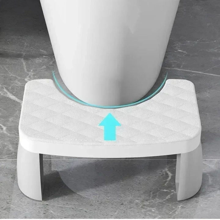 Promote natural squatting posture with this compact, non-slip toilet stool. A comfortable and healthy bathroom aid.