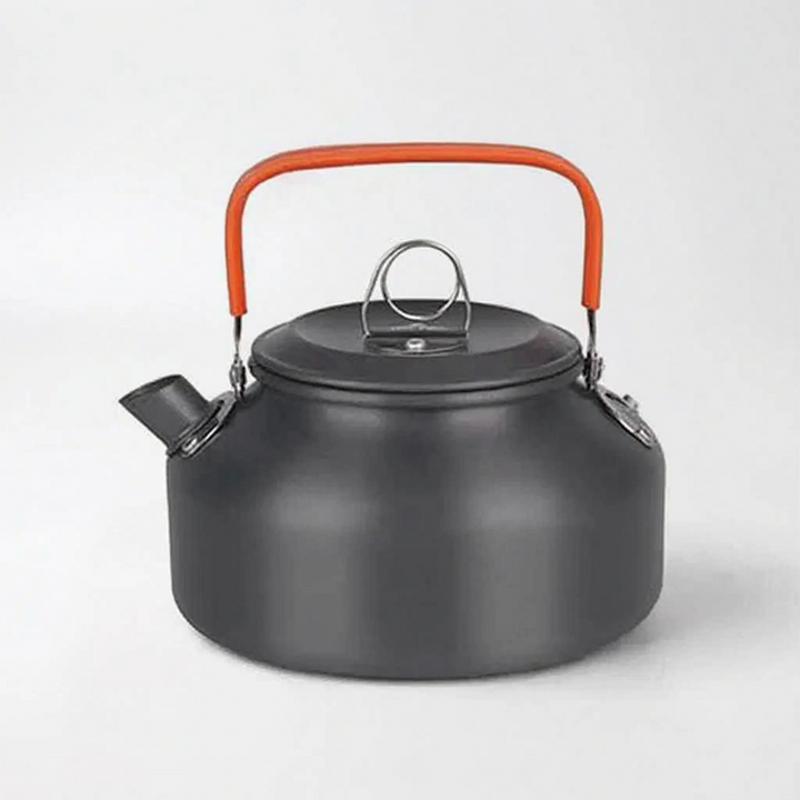 Multi-piece compact camping cookware set for outdoor cooking, backpacking & trekking essentials.