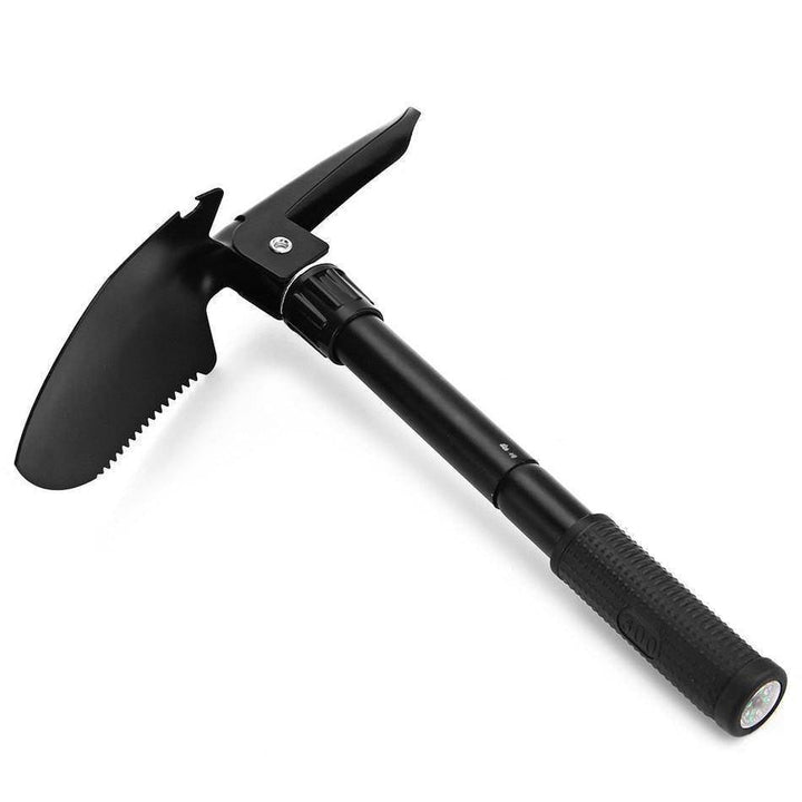 Compact outdoor survival folding shovel, essential camping & hiking gear for trenching and emergencies