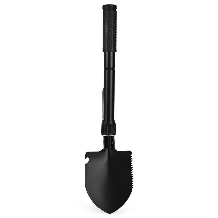 Outdoor survival folding shovel with saw edge, compact and functional for all your camping needs