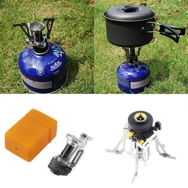 Survival expert's choice: compact camping stove with reliable piezo ignition for outdoor adventures