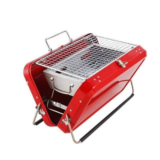 Mini portable BBQ grill, perfect for quick grilling sessions and easy storage, essential cookware.