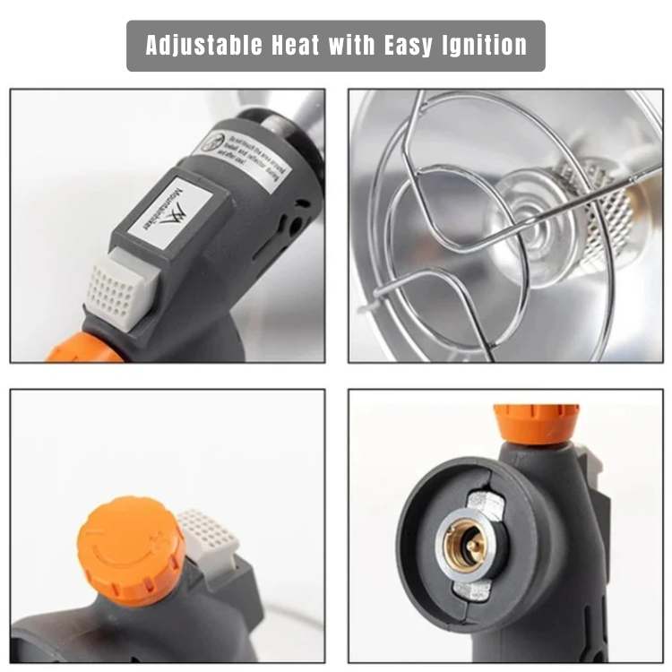 Portable outdoor gas heater, perfect compact camping gear for chilly nights