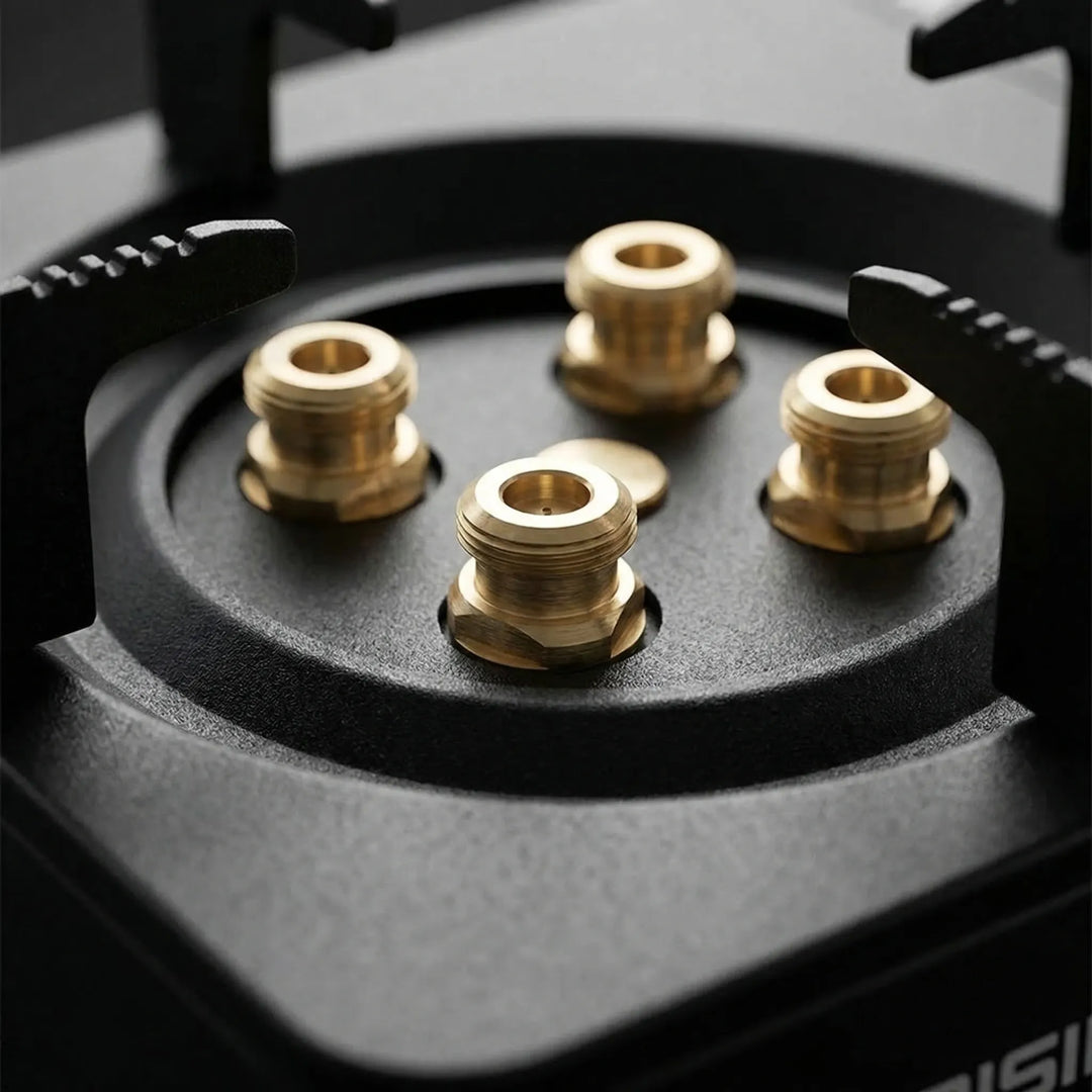 High-output portable gas burner, perfect for efficient outdoor cooking and camp kitchen meals.