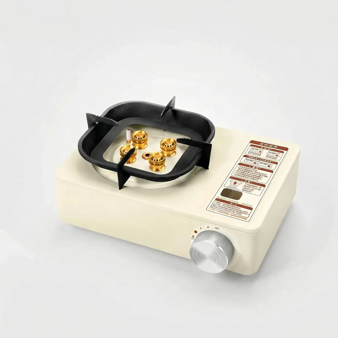Essential backpacking gear: portable travel stove, gas burner for camping & outdoor culinary adventures.