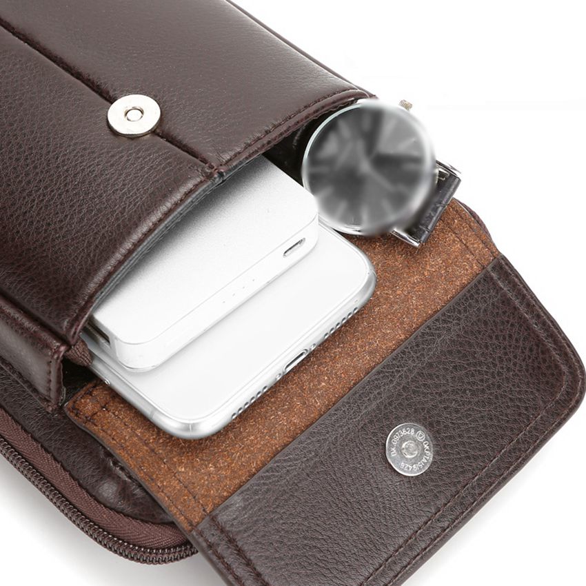 Black men's PU leather messenger bag, a compact shoulder accessory with an adjustable crossbody strap.