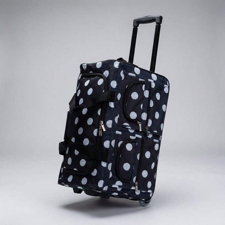 Compact carry-on rolling duffel bag for efficient, stress-free travel.