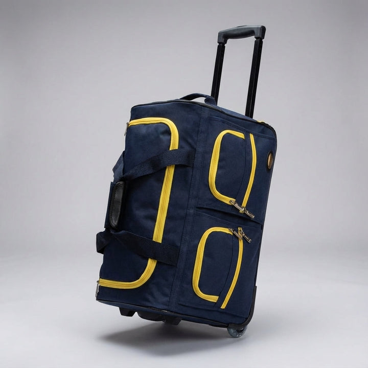 Stress-free travel with this compact rolling duffel, perfect for any journey.