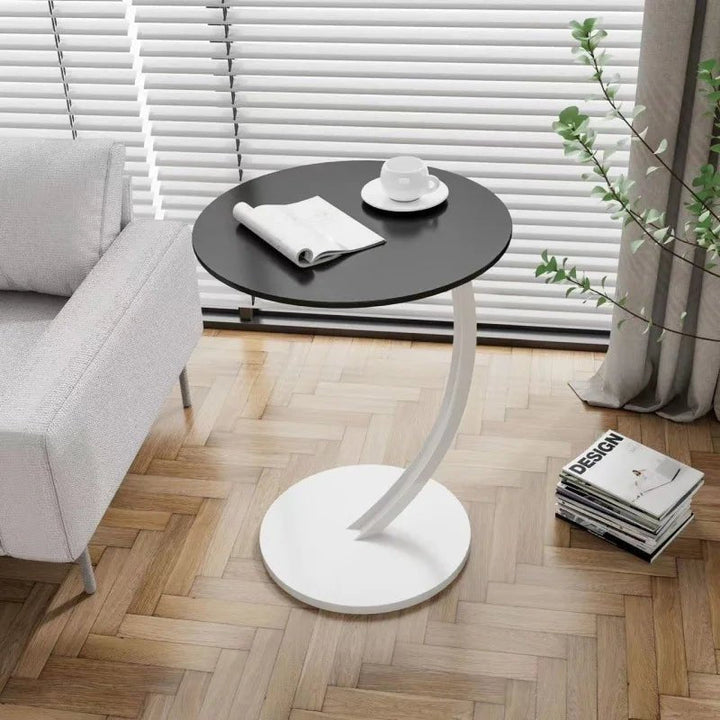 Versatile round compact furniture, a stable reinforced side table ideal for small space living & decor.