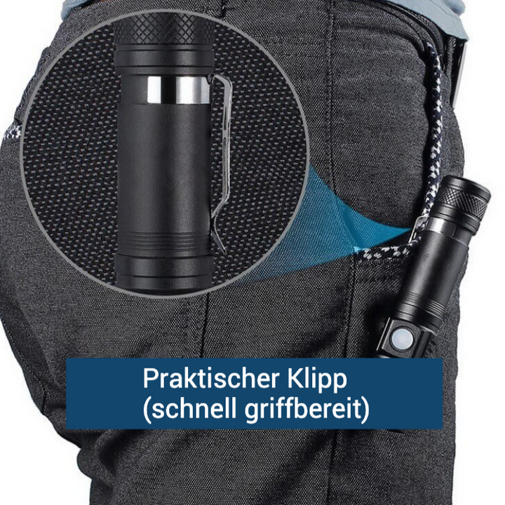Portable S160 LED flashlight, ideal for camping, outdoor gear, and utility use, handheld illumination.