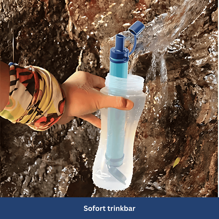 Essential survival gear: compact water filter set for camping, hiking, and outdoor emergency use