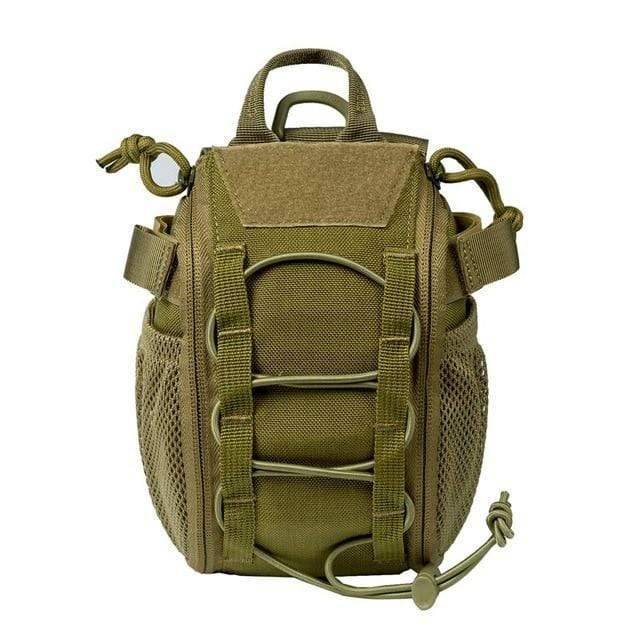 Durable tactical first aid pouch, great for emergency preparedness and outdoor adventures.