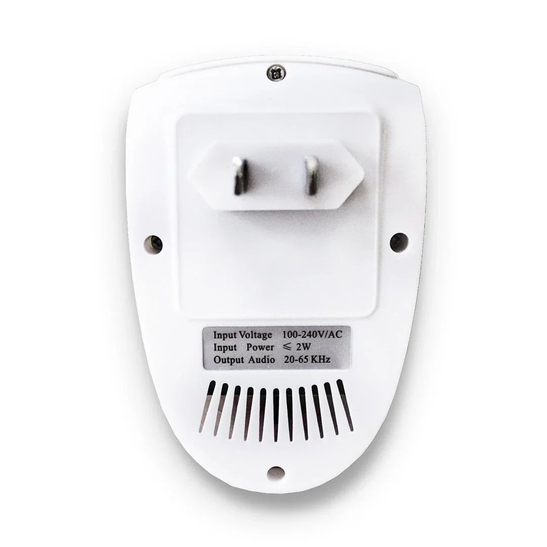 Plug-in electronic pest repeller provides chemical-free home protection against bed bugs, flies & roaches.