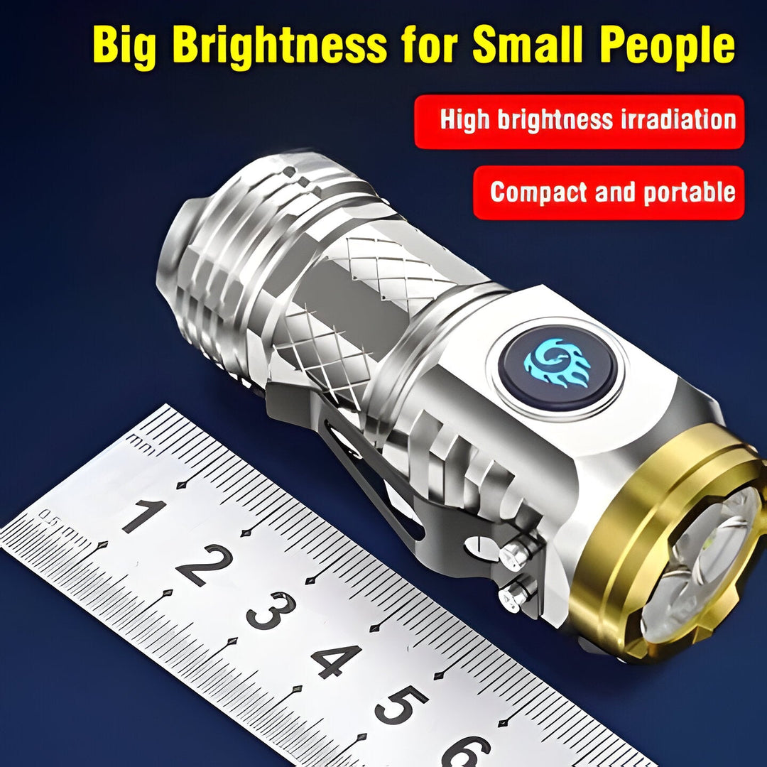 Durable triple LED mini flashlight for camping, hiking, & outdoor emergencies. Super bright & long-lasting power.
