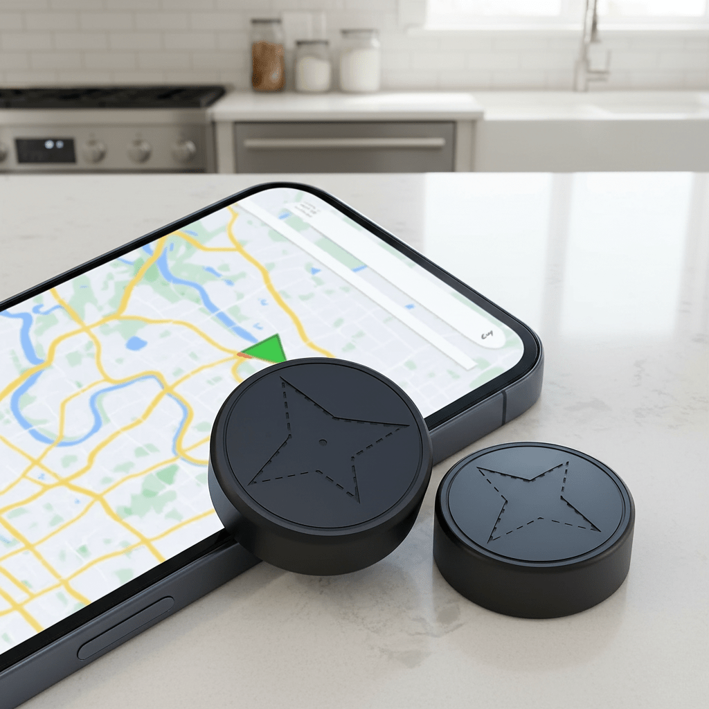 Compact universal GPS tracker with strong magnetic mount for discreet vehicle & asset tracking.