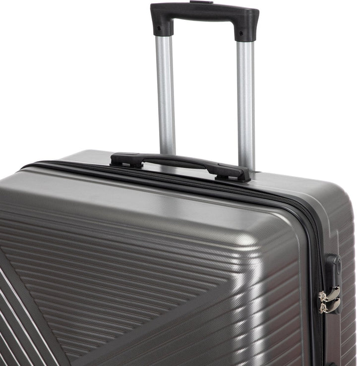 Sleek Valencia hard shell carry-on luggage with TSA lock and smooth 360 spinner wheels for air travel.