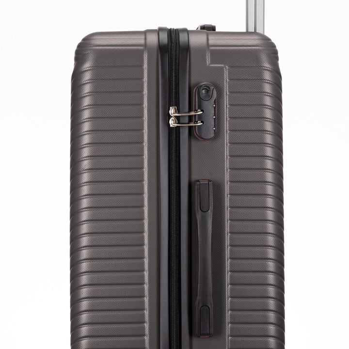 Valencia lightweight carry-on with quiet 360-degree spinner wheels, making airport navigation effortless for travelers.