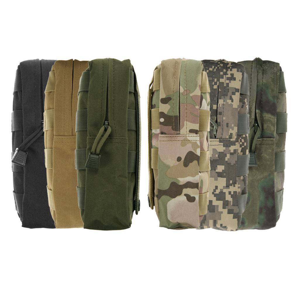 Hand holding a black water-resistant EDC pouch, highlighting its compact and portable design for travel