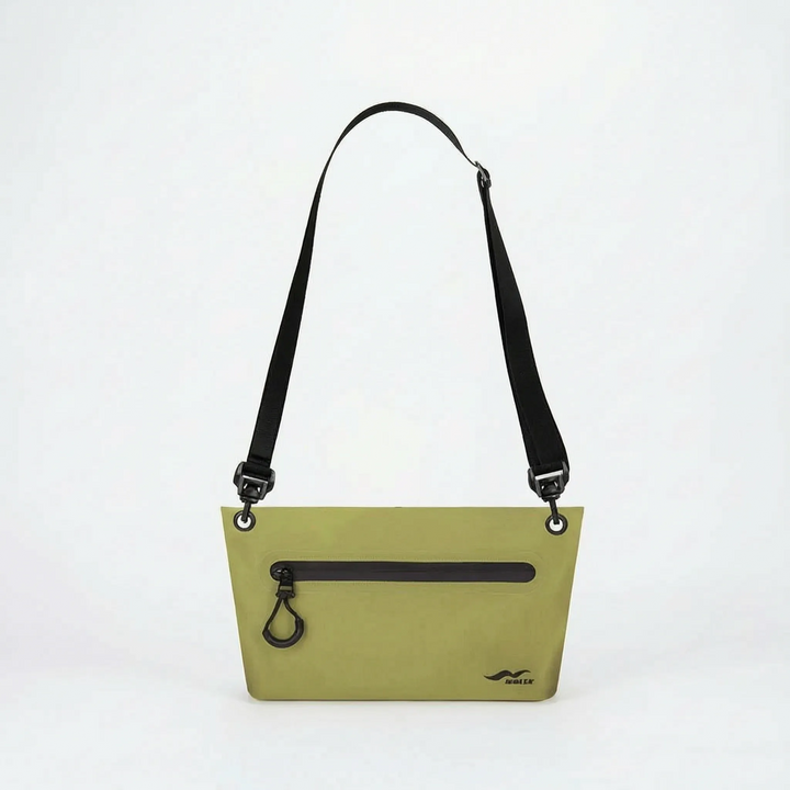 Waterproof shoulder dry bag for hands-free carrying and essential gear protection.