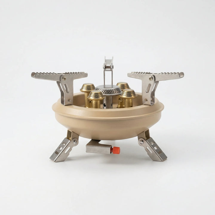 Durable compact camping stove, ideal for backpackers & campers. Provides reliable, windproof outdoor cooking power.