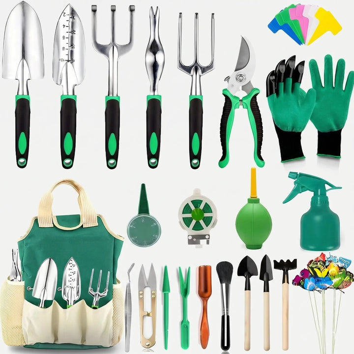 Robust hand tools for outdoor gardening, soil cultivation, weeding, and general garden maintenance tasks.
