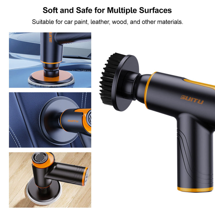 Powerful cordless car polisher for detailing and home cleaning