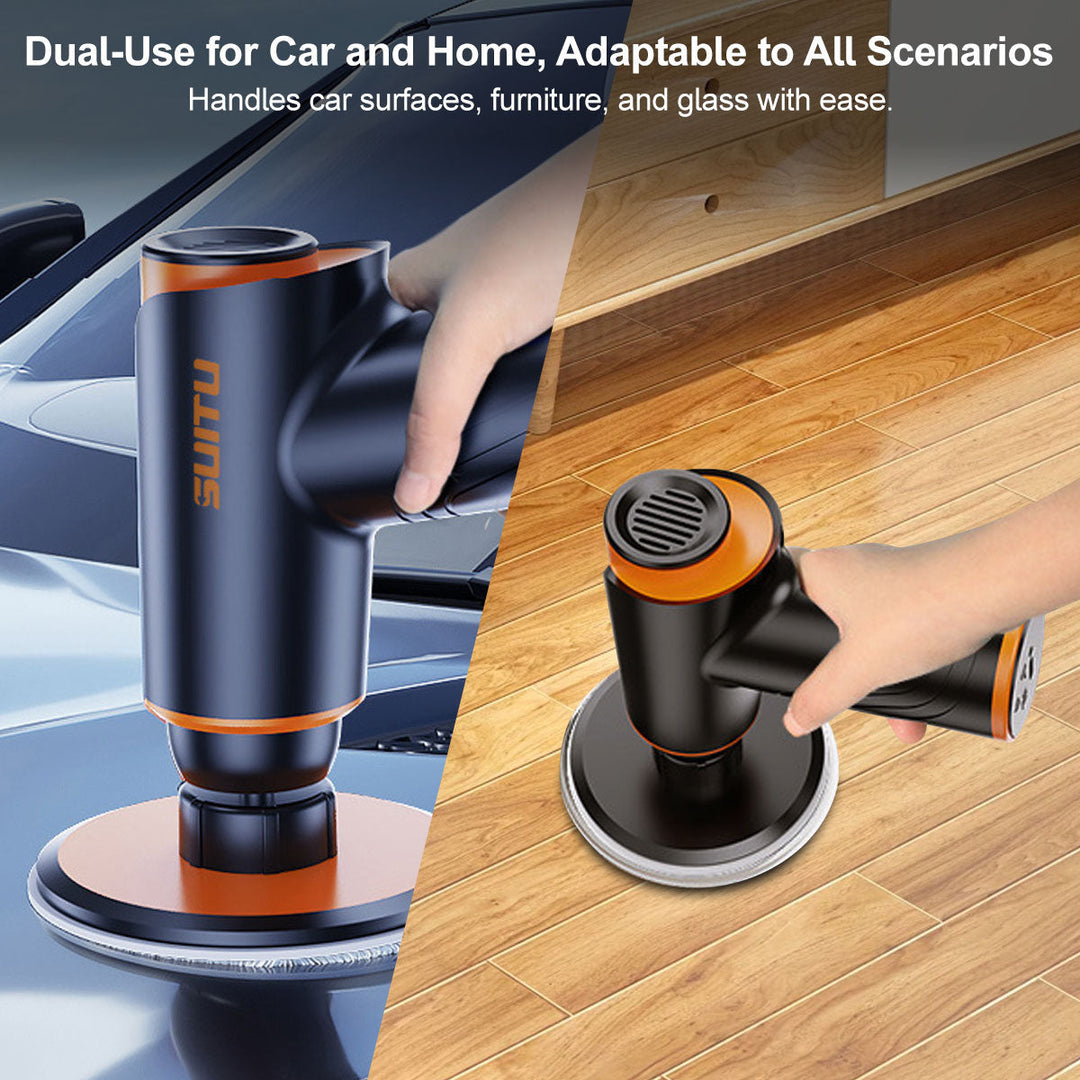 Car care kit: cordless polisher for waxing and polishing vehicles