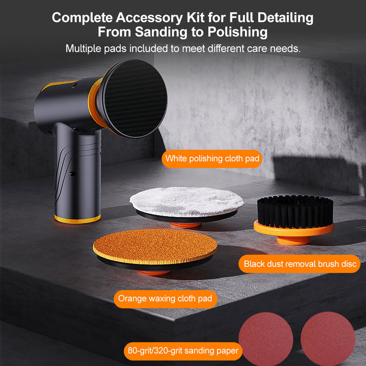 Rechargeable car waxer, a portable tool for auto maintenance