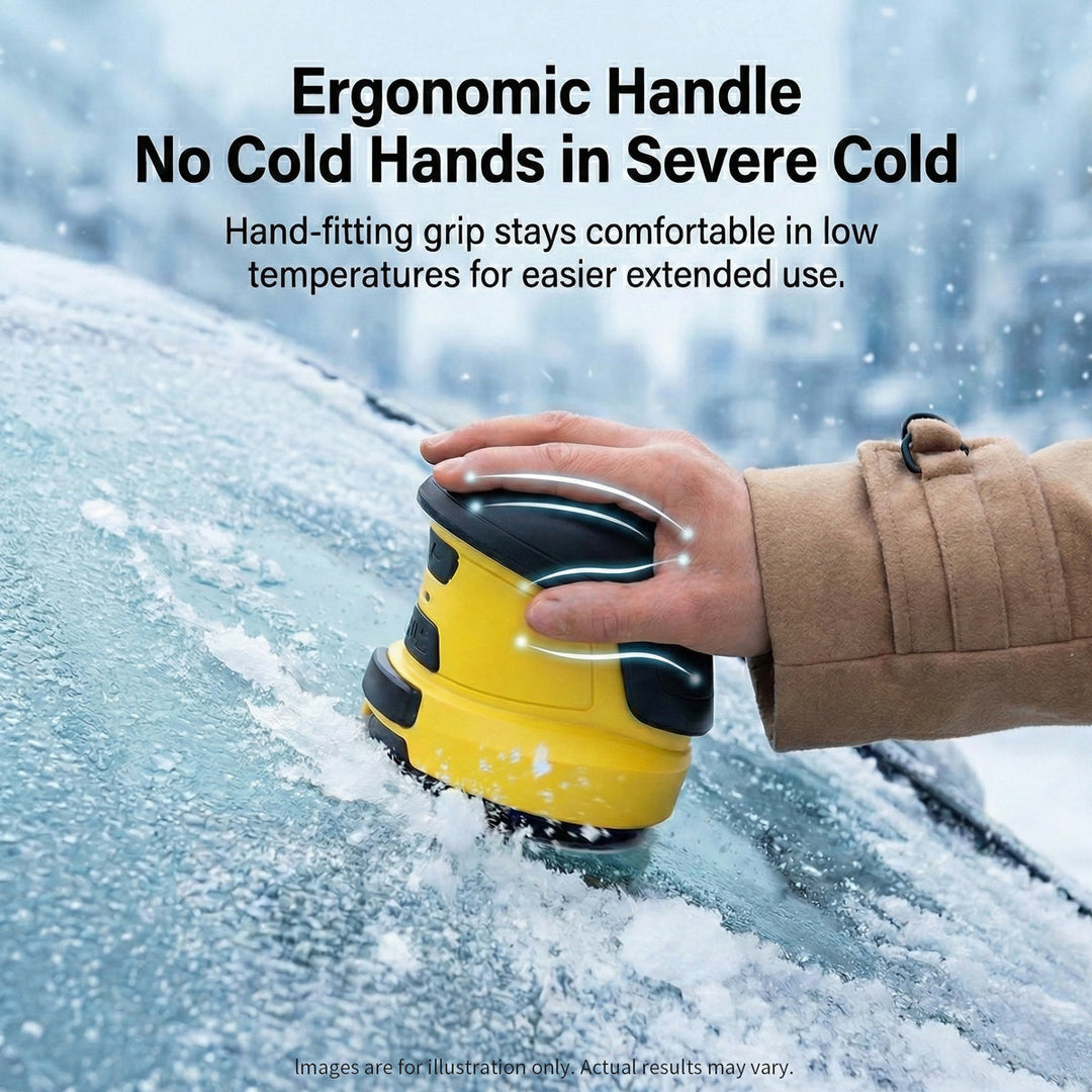 Durable cordless electric snow remover for car windows, a winter essential automotive tool.
