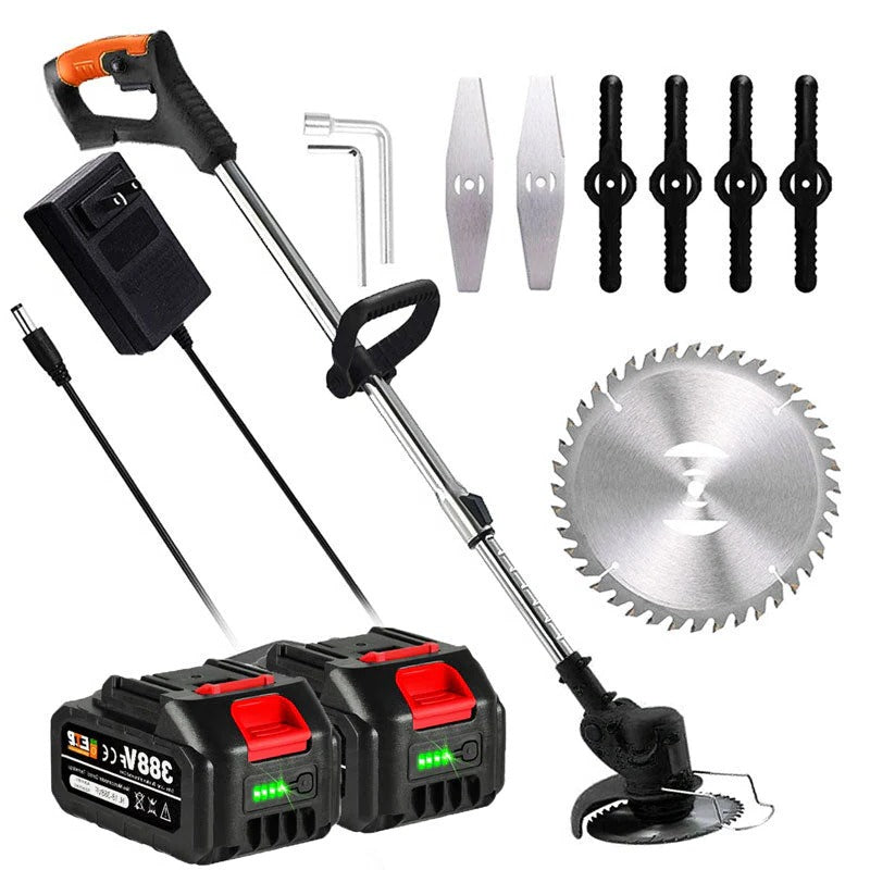 Eco-friendly electric grass trimmer, a quiet and efficient alternative for all lawn maintenance.