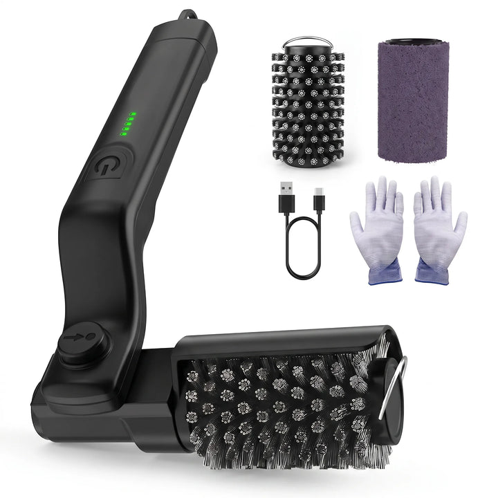 Powerful cordless electric rotary grill brush, a durable BBQ tool for effortless & deep cleaning of outdoor grates.