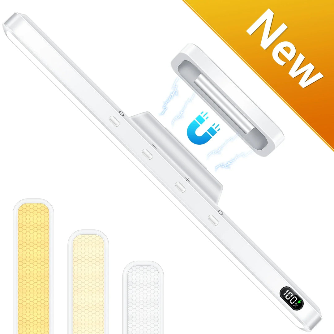 Multi-purpose rechargeable LED light for closets, desks, or as a portable home accent lamp.