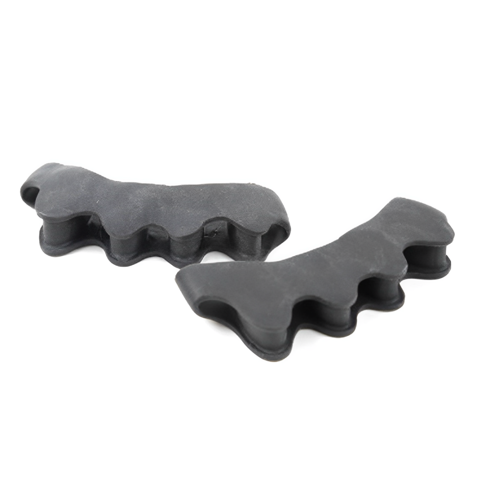 "Correttore ortopedico in silicone trasparente per dita, supporto per sollievo dal dolore e allineamento piedi."