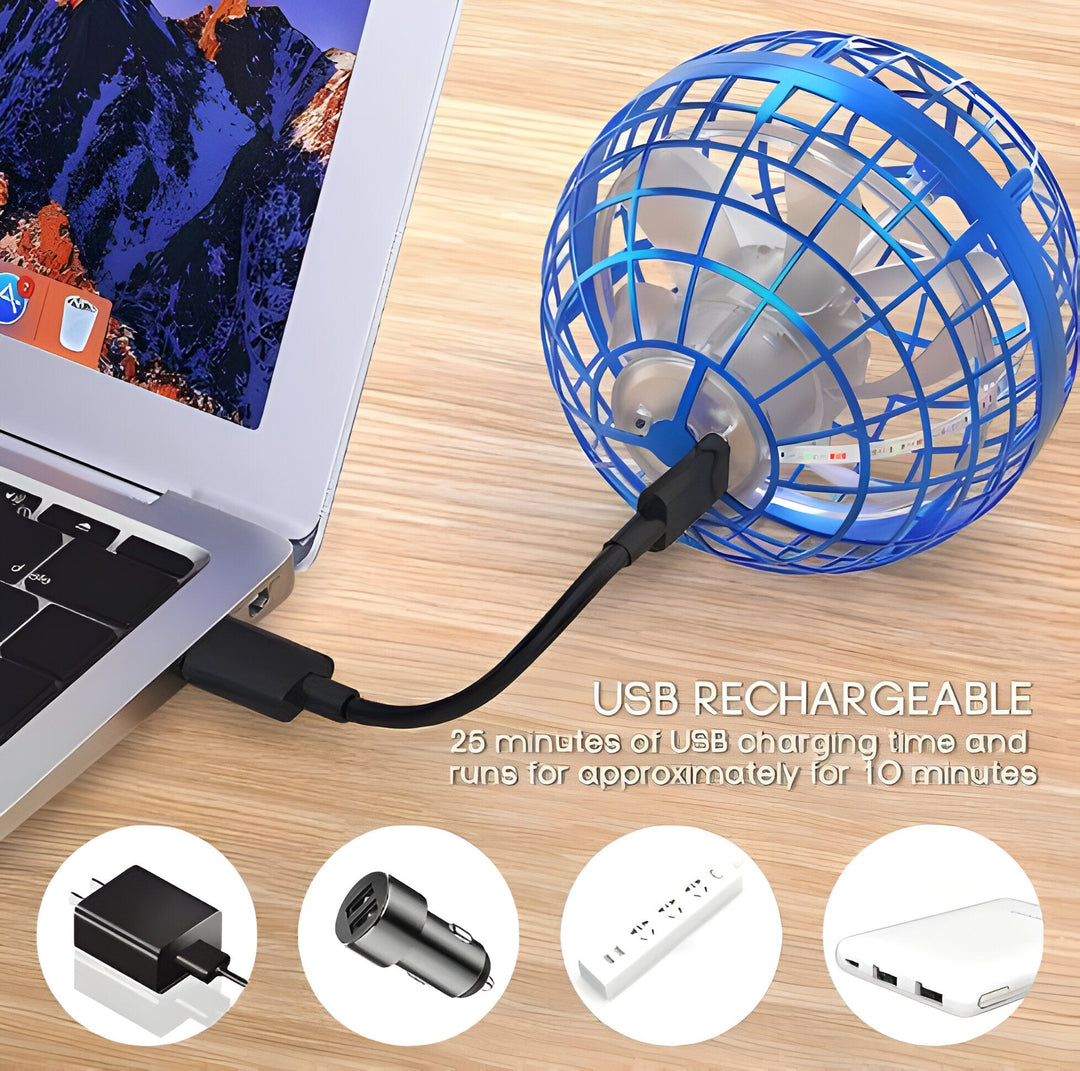 Top-rated Cosmic Globe Flying Orb Fidget Spinner. A captivating LED toy for engaging family fun & play.